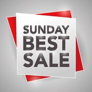 SUNDAY BEST SALES EVENT poster design element N2