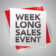 WEEK-LONG SALES EVENT poster design element N2