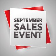 SEPTEMBER SALES EVENT poster design element N2