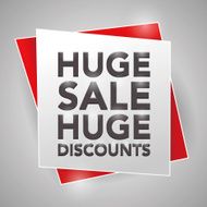 HUGE SALE DISCOUNTS poster design element N2