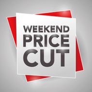 WEEKEND PRICE-CUT poster design element N2
