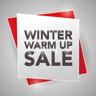 WINTER-WARM UP SALE poster design element N2