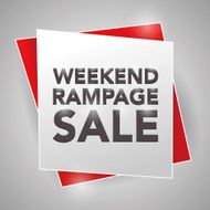WEEKEND RAMPAGE SALE poster design element N2