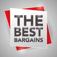 THE BEST BARGAINS poster design element N2