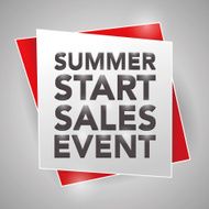 SUMMER START SALES EVENT poster design element N2