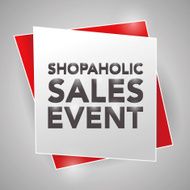 SHOPAHOLIC SALES EVENT poster design element N2