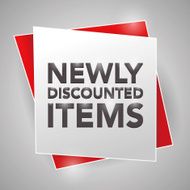 NEWLY DISCOUNTED ITEMS poster design element N2