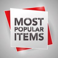 MOST POPULAR ITEMS poster design element N2