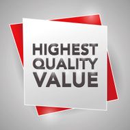 HIGHEST QUALITY VALUE poster design element N2