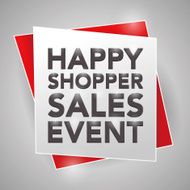 HAPPY SHOPPER SALES EVENT poster design element N2