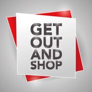 get out and shop poster design element N2
