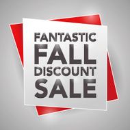 FANTASTIC FALL DISCOUNT SALE poster design element N2