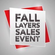 FALL LAYERS SALES EVENT poster design element N2