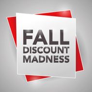 FALL DISCOUNT MADNESS poster design element N2