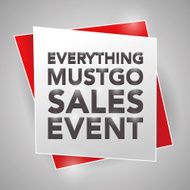 EVERYTHING MUST GO SALES EVENT poster design element N2