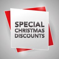 CHRISTMAS DISCOUNTS poster design element N2