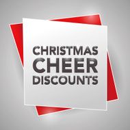 CHRISTMAS CHEER DISCOUNTS poster design element N2