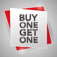 BUY ONE GET ONE poster design element N2