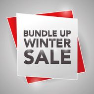 BUNDLE UP WINTER SALE poster design element N2