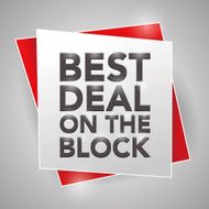 BEST DEAL ON THE BLOCK poster design element N2