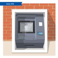Street ATM teller machine bill