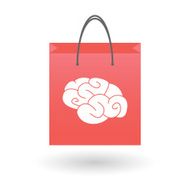 Shopping bag with a brain icon