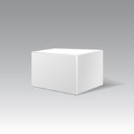 White cardboard gift rectangular box