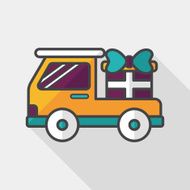 shopping cart flat icon with long shadow eps10 N11