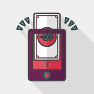 online shopping flat icon with long shadow eps10 N17