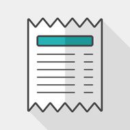 shopping credit card bill flat icon with long shadow eps10 N6