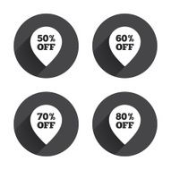 Sale pointer tag icons Discount symbols N36