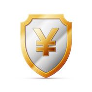 shield with JPY sign