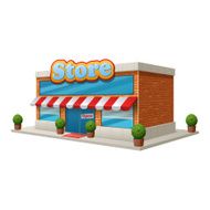 Store Building Isolated