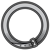 Decorative frame old leather belt with buckle N2