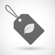 Shopping label icon with a leaf