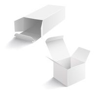 Set of white open boxes N2