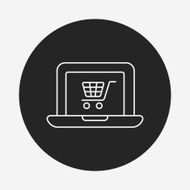 online shopping line icon N3