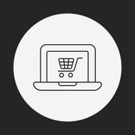 online shopping line icon N5