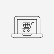 online shopping line icon N6