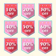 business tag set and sale label N2