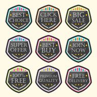 business tag set and sale label N6