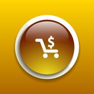 Shopping cart symbol background clean vector