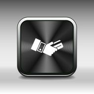 Bank credit card with hand vector illustration N2