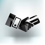 Bank credit card with hand vector illustration N3