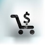 Shopping cart symbol background clean vector N3