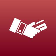 Bank credit card with hand vector illustration N4