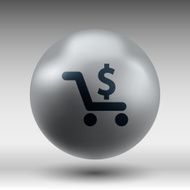 Shopping cart symbol background clean vector N6