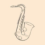 Saxophone (monochrome) N2
