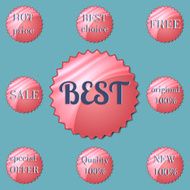 Glossy red round Special Offer stickers