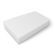 White flat paper box template